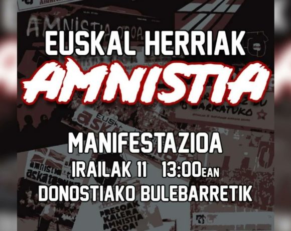 ASKE-k Dnostiako estropadetan egindako manifestazio amaierako irakurketa
