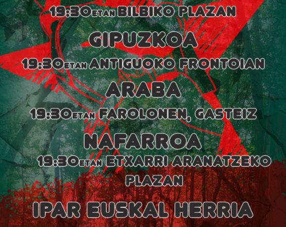 JARKI-k 2022ko Gudari Egunean herrialdeka burutu dituen ekitaldietako irakurketa